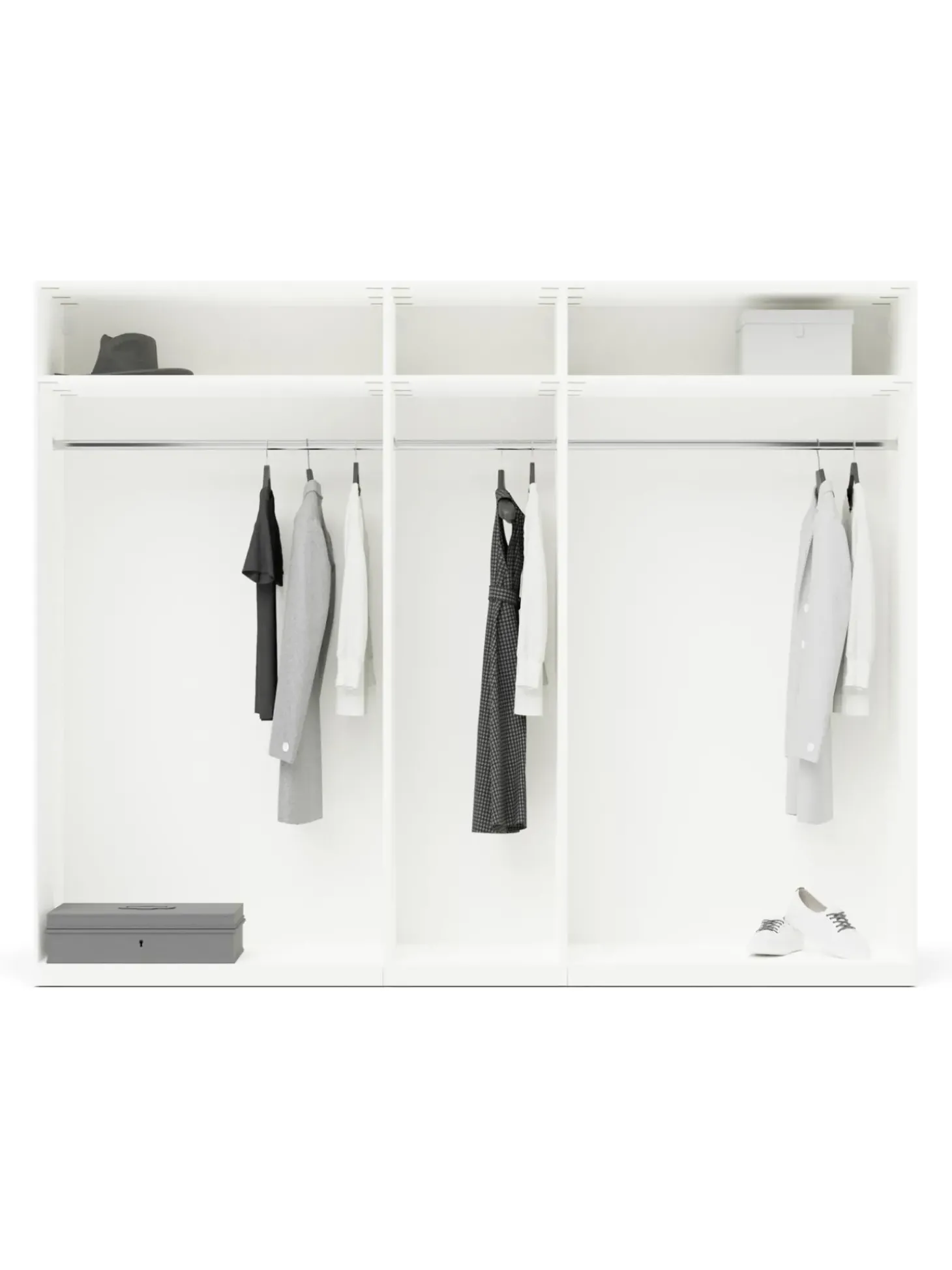 Armadio Componibile Con Ante Battenti Charlotte, Larg. 250 Cm, In Diverse Varianti