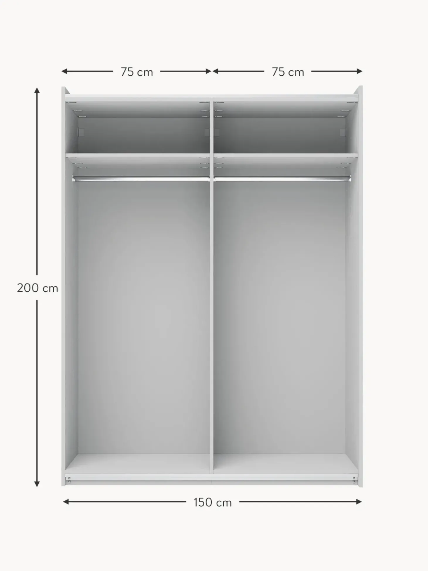 Armadio Componibile Con Ante Battenti Simone, Larg. 150 Cm, In Diverse Varianti