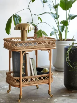 Carrello Da Portata In Rattan Liri