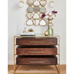 Cassettiera Con Piano In Vetro Lyle*Westwing Collection Discount