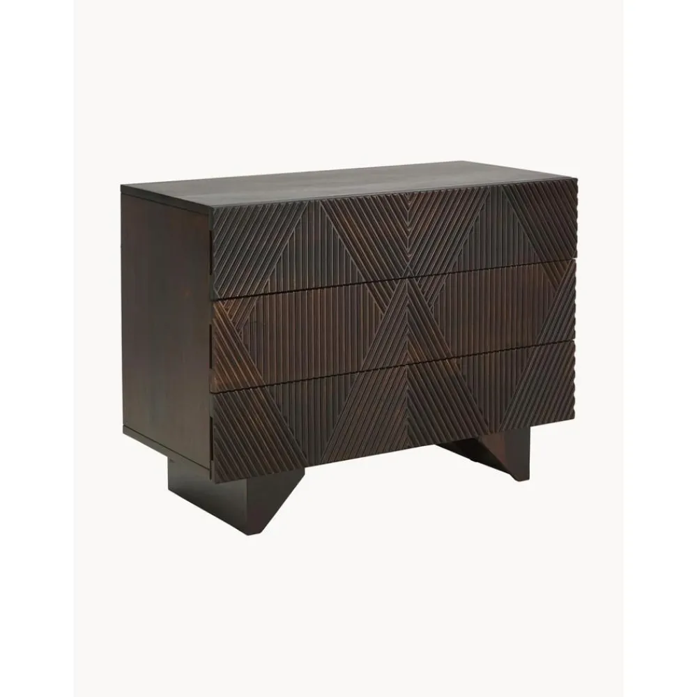 Cassettiera In Legno Di Mango Massiccio Louis*Westwing Collection Discount