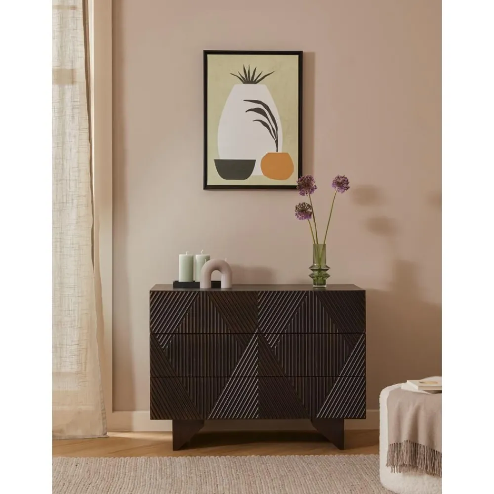 Cassettiera In Legno Di Mango Massiccio Louis*Westwing Collection Discount