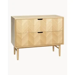 Cassettiera In Legno Di Quercia Con Motivo Spina Di Pesce Herringbone*Hübsch Discount