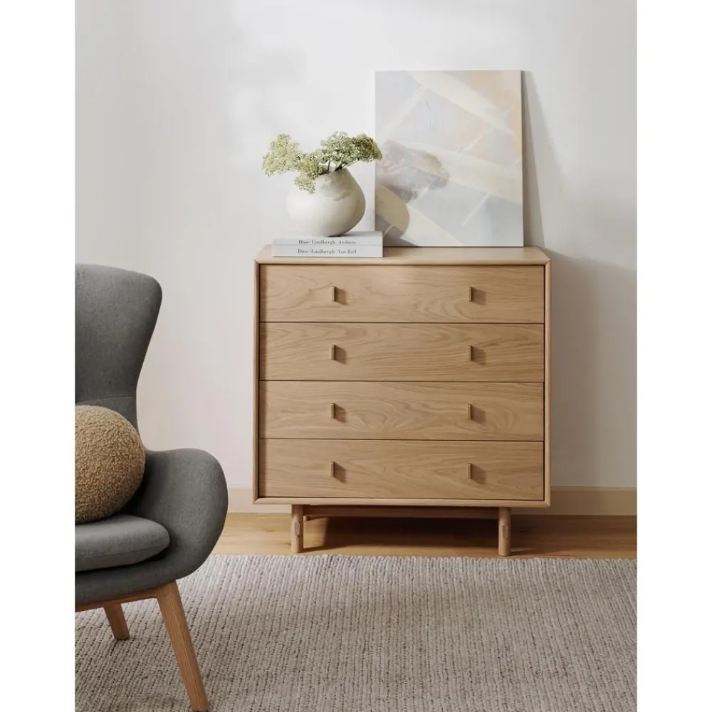 Cassettiera In Legno Di Quercia Diana*Westwing Collection New