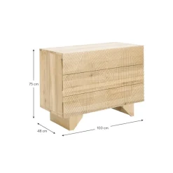 Cassettiera In Legno Frassino Massiccio Louis*Westwing Collection Sale