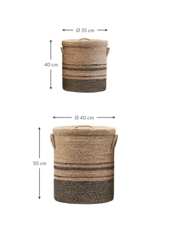 Cesti Con Coperchio Laundo, 2 Pezzi