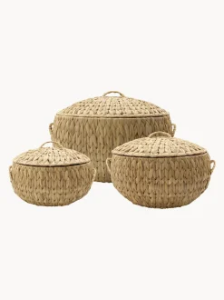 Cesti Con Coperchio Rata, 3 Pezzi