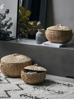 Cesti Con Coperchio Rata, 3 Pezzi