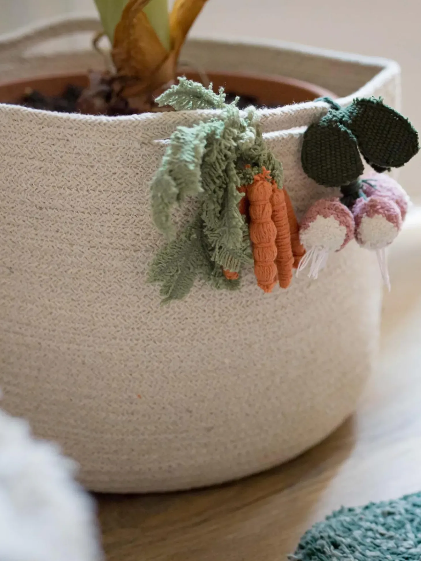 Cesto Portaoggetti Per Bambini Fatto A Mano Veggies