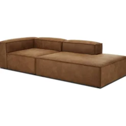 Chaise Longue Componibile In Pelle Riciclata Lennon*Westwing Collection New