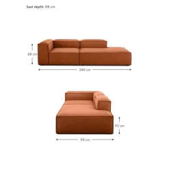 Chaise Longue Componibile Lennon*Westwing Collection Fashion