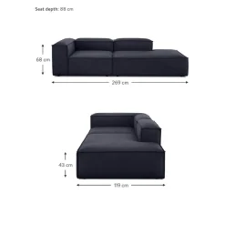 Chaise Longue Componibile Lennon*Westwing Collection Best