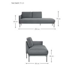 Chaise Longue In Velluto Fluente*Westwing Collection Best