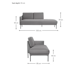 Chaise Longue In Velluto Fluente*Westwing Collection Sale