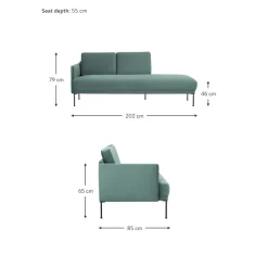 Chaise Longue In Velluto Fluente*Westwing Collection Outlet