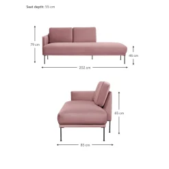 Chaise Longue In Velluto Fluente*Westwing Collection Clearance