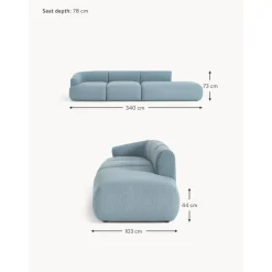 Chaise Longue Xl Componibile In Boucle Sofia*Westwing Collection Outlet