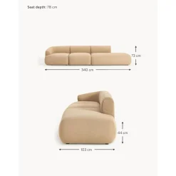 Chaise Longue Xl Componibile In Boucle Sofia*Westwing Collection Fashion