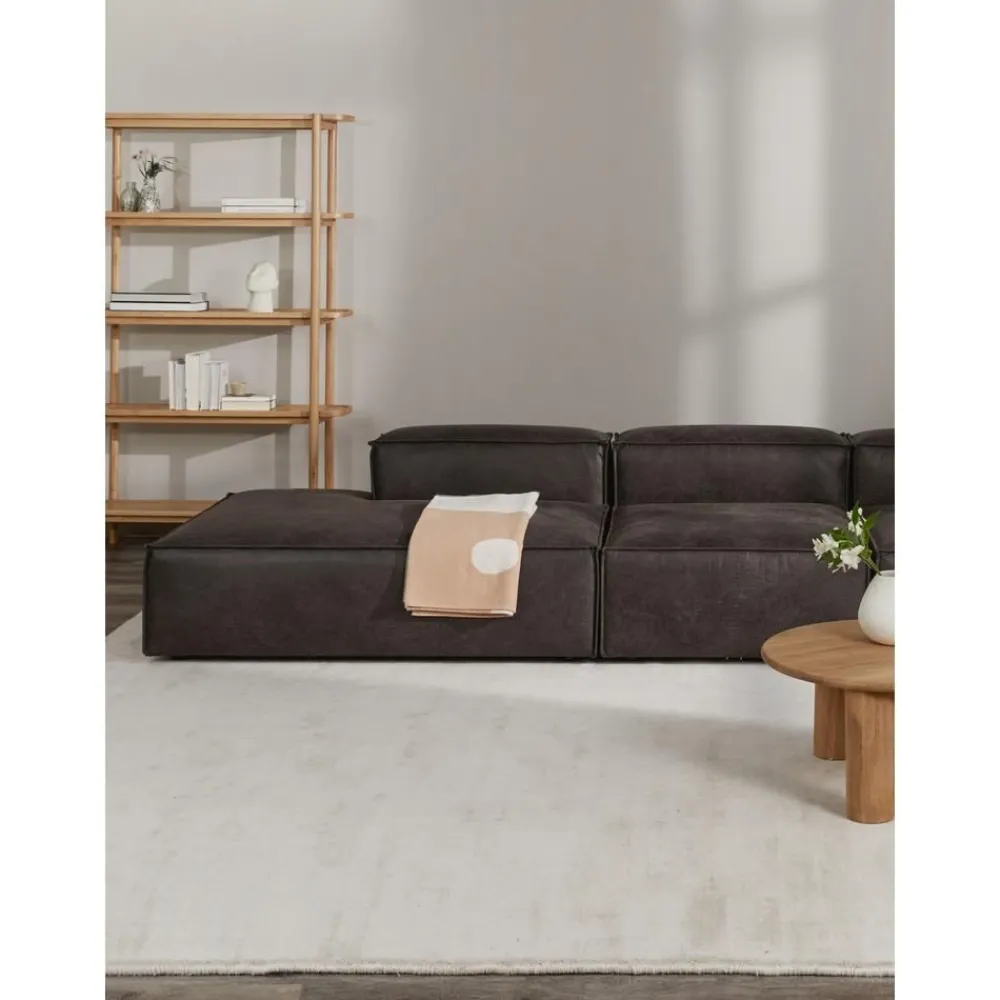 Chaise Longue Xl Componibile In Pelle Riciclata Lennon*Westwing Collection Online