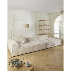 Chaise Longue Xl Componibile In Velluto A Coste Lennon*Westwing Collection Fashion