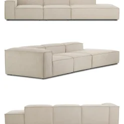 Chaise Longue Xl Componibile In Velluto A Coste Lennon*Westwing Collection Fashion