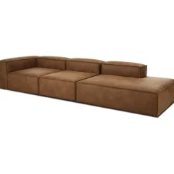 Chaise Longue Xl Componibile In Pelle Riciclata Lennon*Westwing Collection Sale