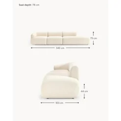 Chaise Longue Xl Componibile In Boucle Sofia*Westwing Collection Sale