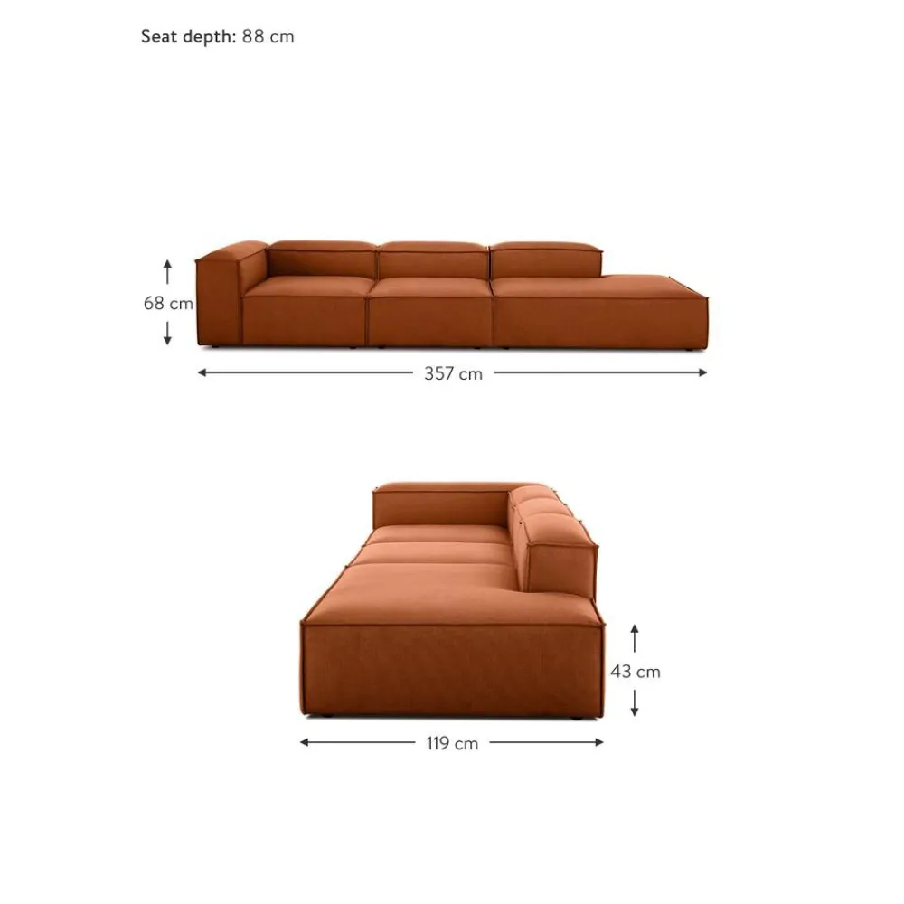 Chaise Longue Xl Componibile Lennon*Westwing Collection Hot