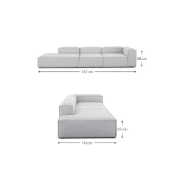 Chaise Longue Xl Componibile Lennon*Westwing Collection Clearance