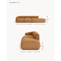 Chaise Longue Xl Componibile In Boucle Sofia*Westwing Collection Discount