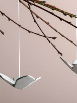 Ciondolo Farfalla Decorativo In Porcellana Bianca Alassio 2 Pz