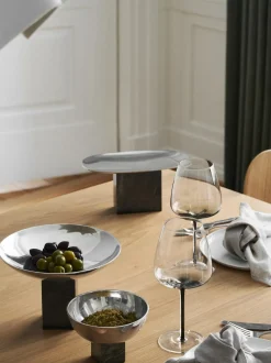 Ciotola Decorativa Con Base In Marmo Sapoto