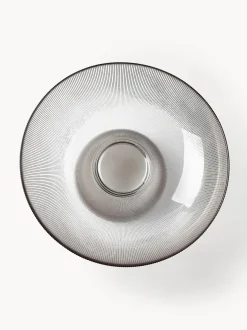 Ciotola In Vetro Con Superficie Scanalata Lija