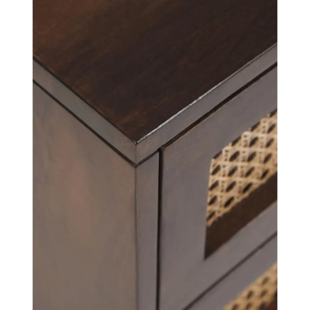 Comodino Con Cassetti Marrone Scuro Vienna*Westwing Collection Hot