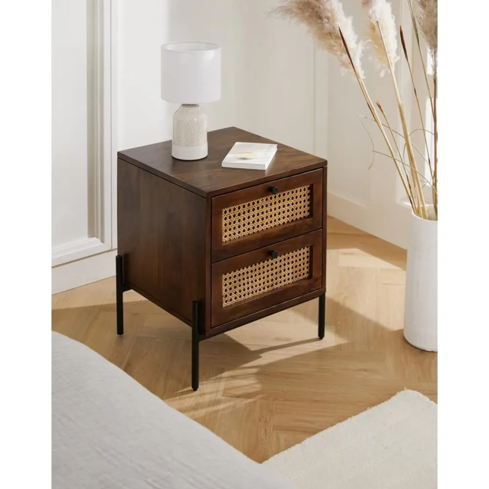 Comodino Con Cassetti Marrone Scuro Vienna*Westwing Collection Hot