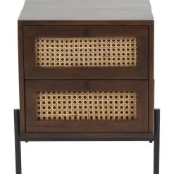 Comodino Con Cassetti Marrone Scuro Vienna*Westwing Collection Hot