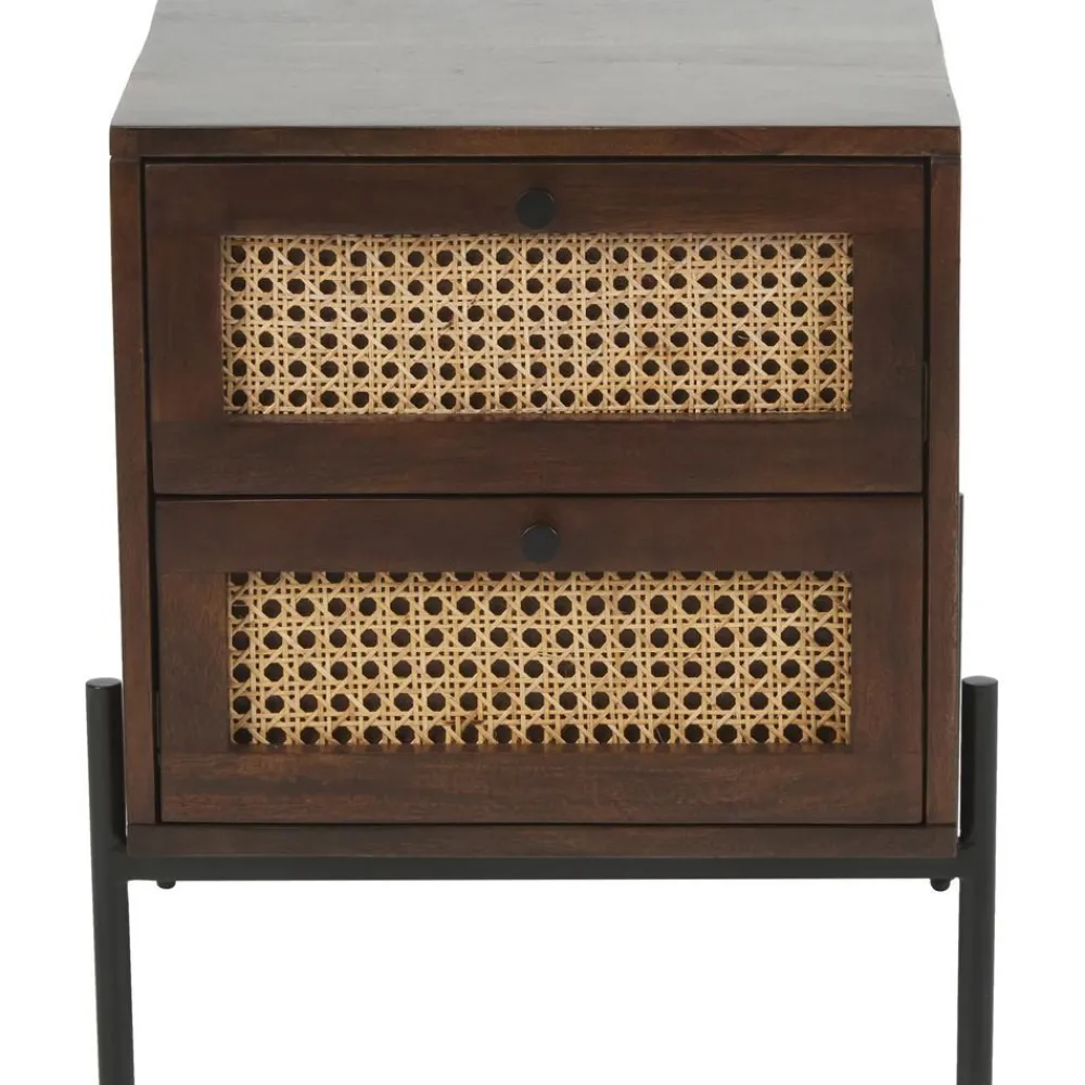 Comodino Con Cassetti Marrone Scuro Vienna*Westwing Collection Hot