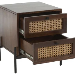 Comodino Con Cassetti Marrone Scuro Vienna*Westwing Collection Hot