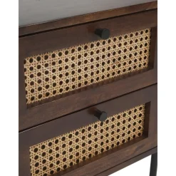 Comodino Con Cassetti Marrone Scuro Vienna*Westwing Collection Hot