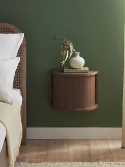 Comodino Da Parete Con Fronte Scanalato Calary