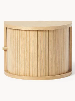 Comodino Da Parete Con Frontale Scanalato Calary