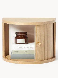 Comodino Da Parete Con Frontale Scanalato Calary