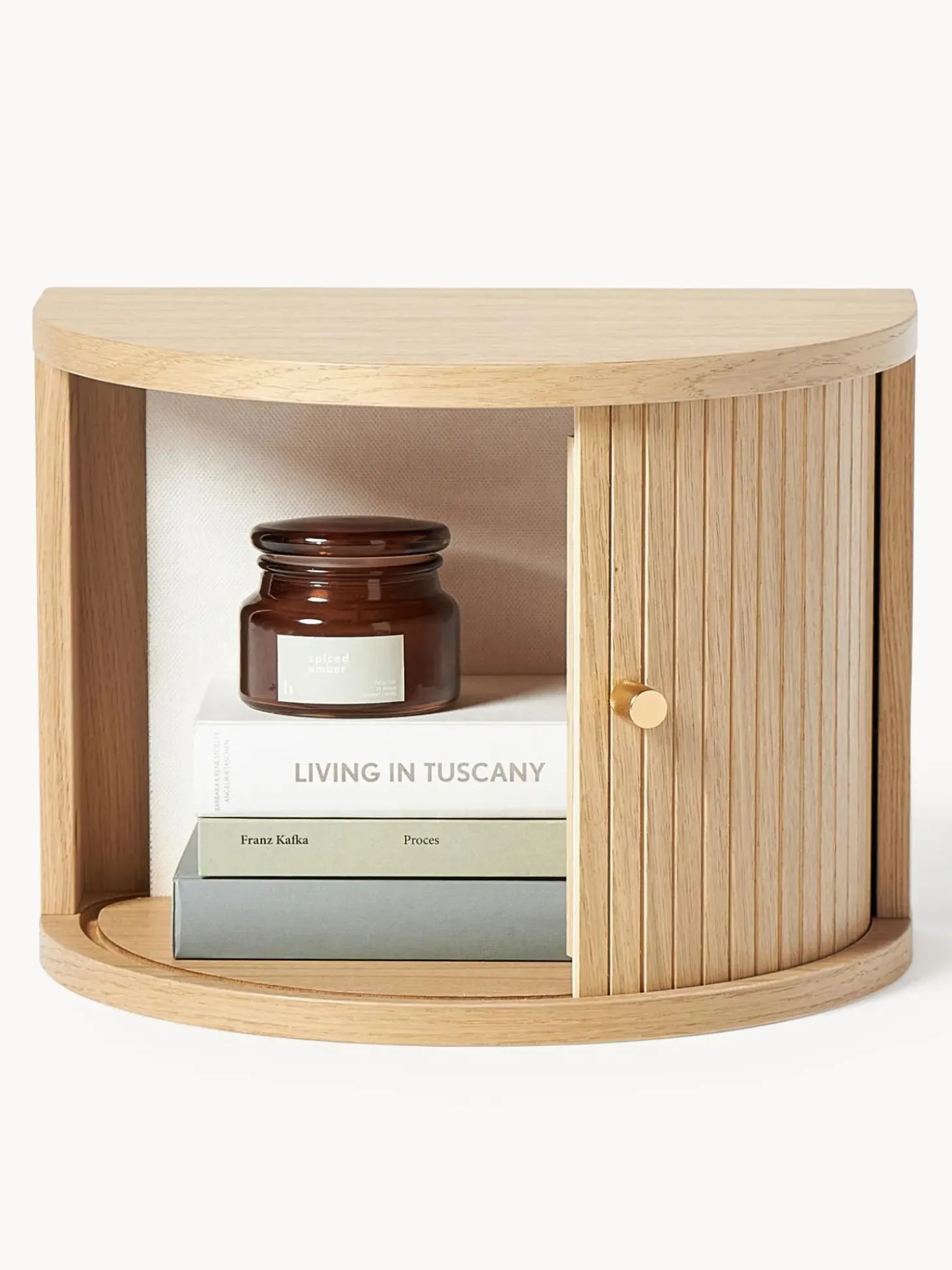 Comodino Da Parete Con Frontale Scanalato Calary