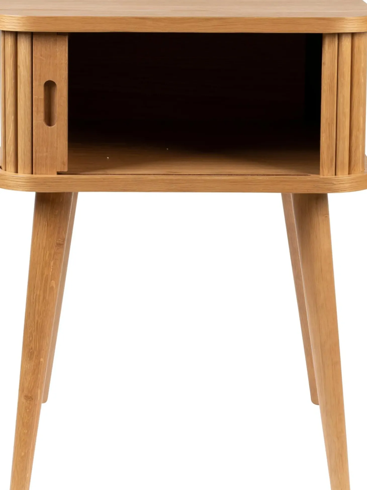 Comodino In Legno Con Anta Scorrevole E Frontale Scanalato Barbier