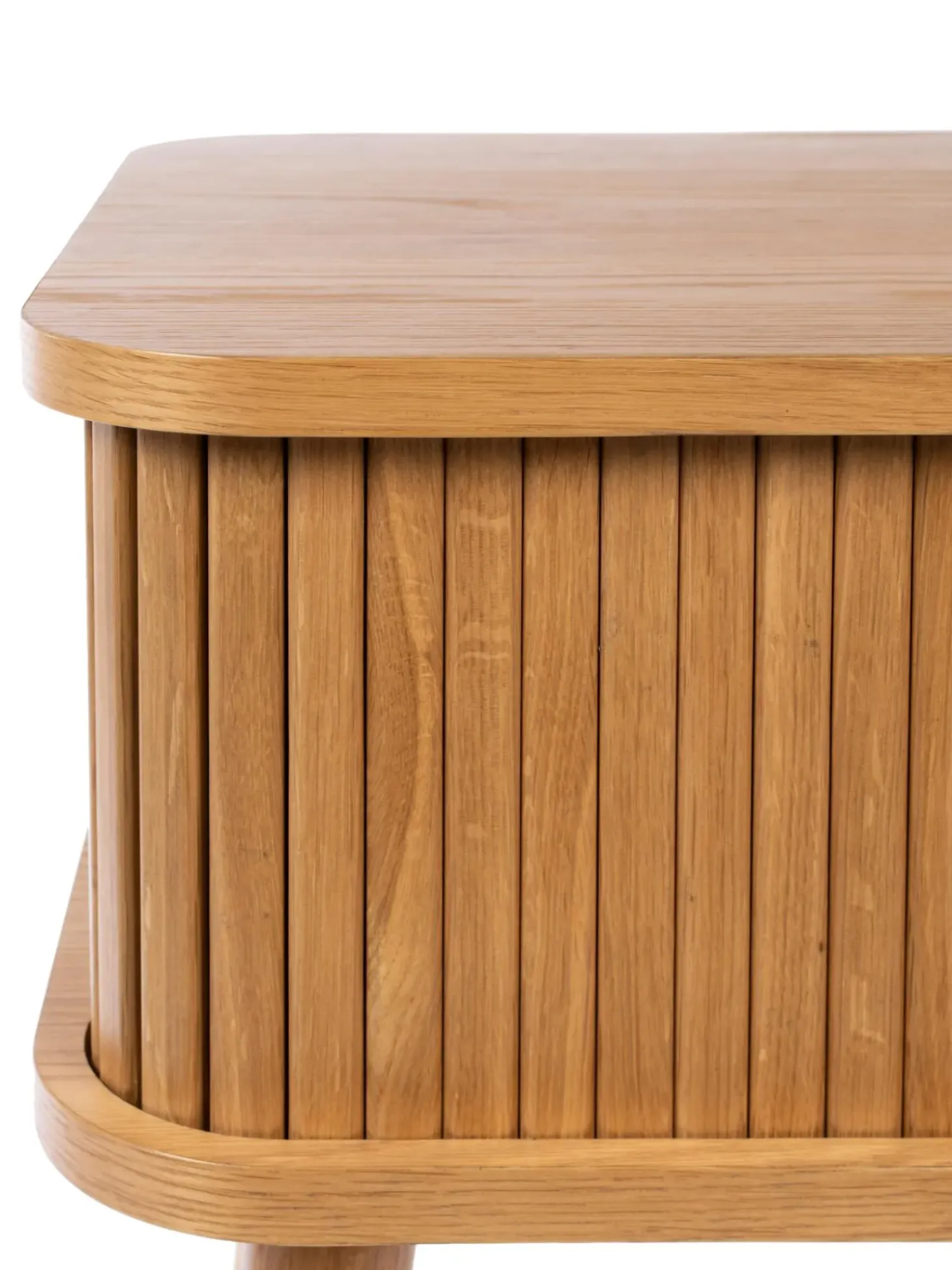 Comodino In Legno Con Anta Scorrevole E Frontale Scanalato Barbier