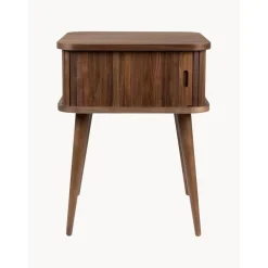 Comodino In Legno Con Anta Scorrevole E Frontale Scanalato Barbier*Zuiver New