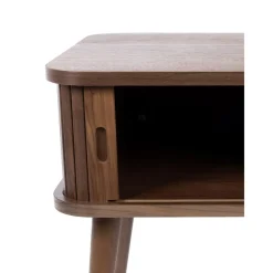 Comodino In Legno Con Anta Scorrevole E Frontale Scanalato Barbier*Zuiver New