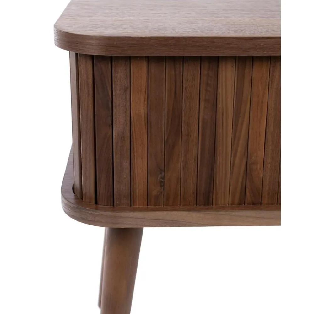 Comodino In Legno Con Anta Scorrevole E Frontale Scanalato Barbier*Zuiver New