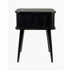 Comodino In Legno Con Anta Scorrevole E Frontale Scanalato Barbier*Zuiver New