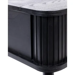 Comodino In Legno Con Anta Scorrevole E Frontale Scanalato Barbier*Zuiver New